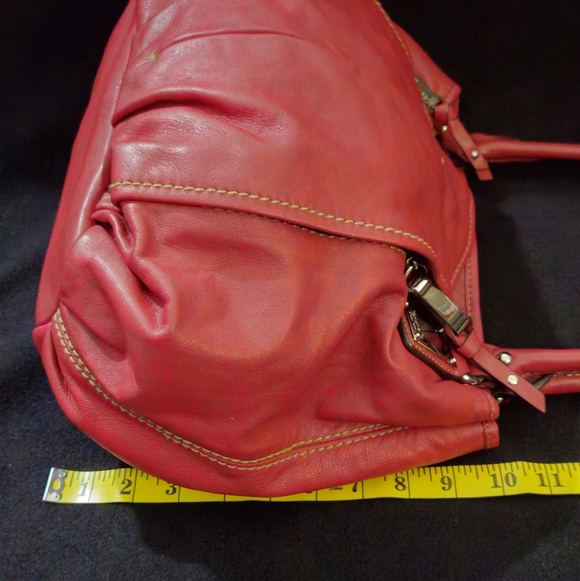 Tignanello Deep Red Leather Handbag - Picture 5 of 9